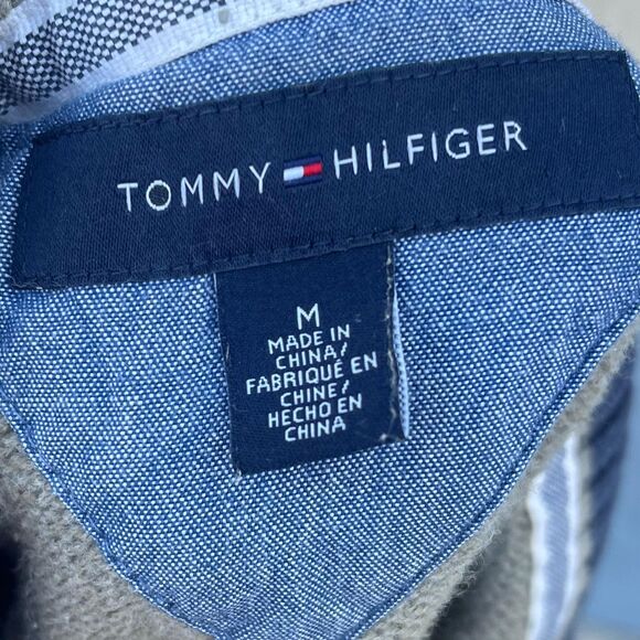Tommy Hilfiger y2k Sweater Mens Zip cardigan in Medium Preppy Sweater - Picture 8 of 10
